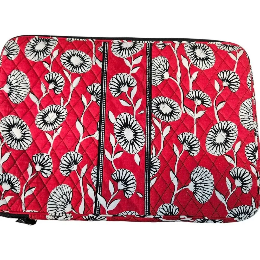 Vera Bradley Red Deco Daisy Laptop sleeve Bag